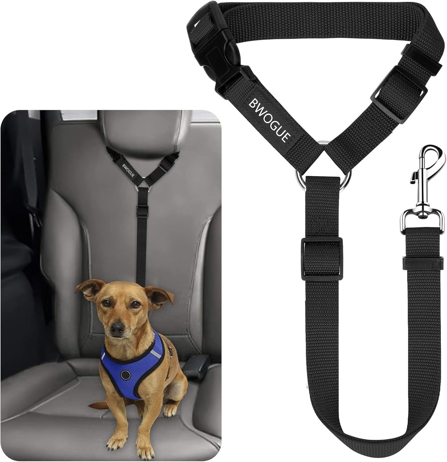 BWOGUE Adjustable Pet Seatbelt - Travel Safely!