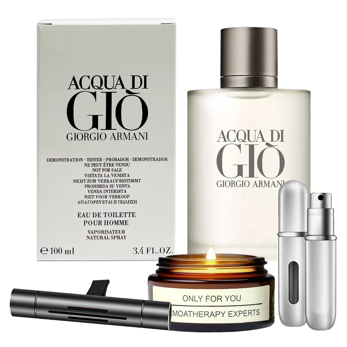 Acqua Di Gio Cologne for Men 3.4 oz EDT Tester Gift Set