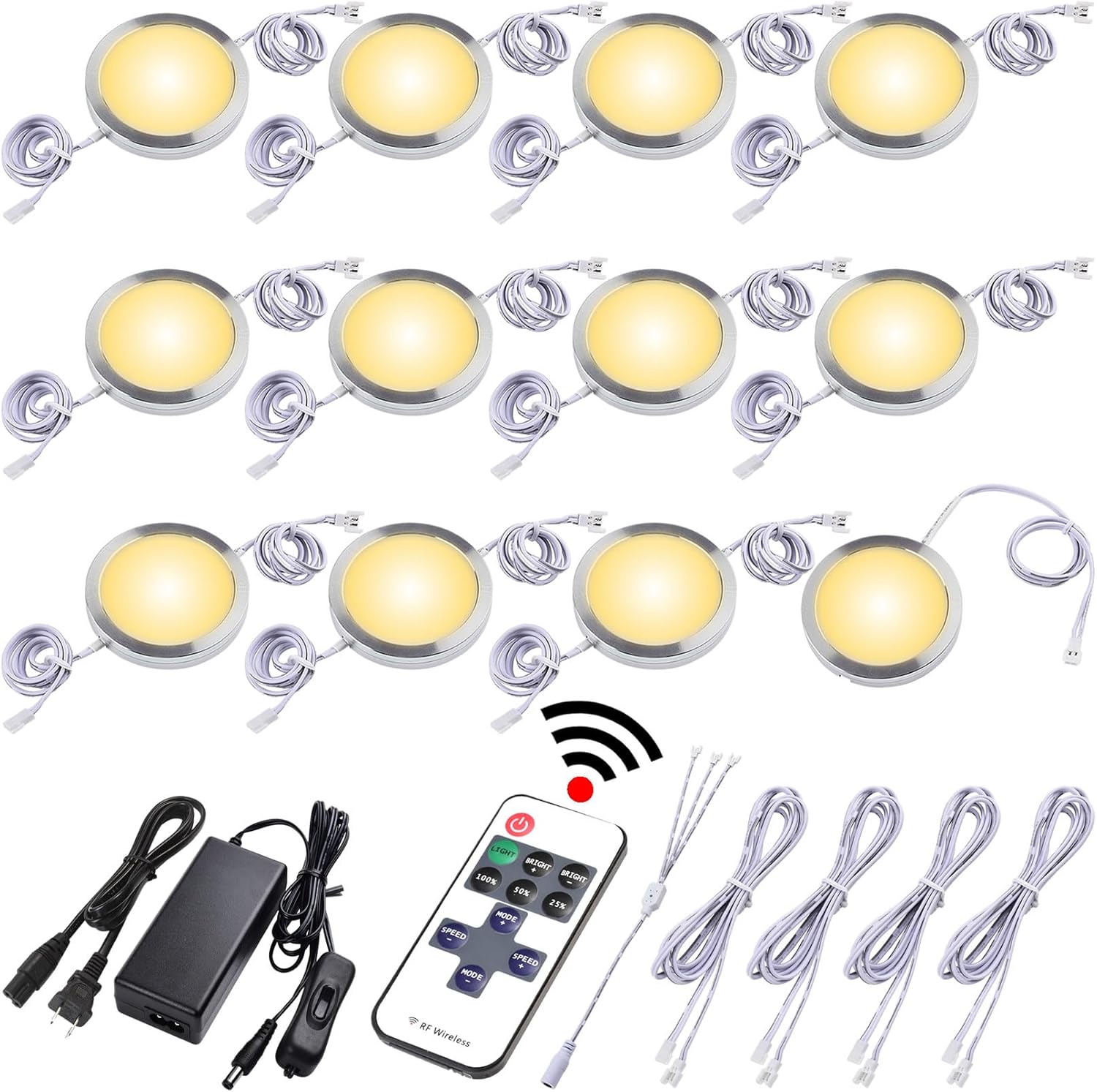 Slim Under Cabinet LED Puck Lights for Versatile Ambiance Lighting