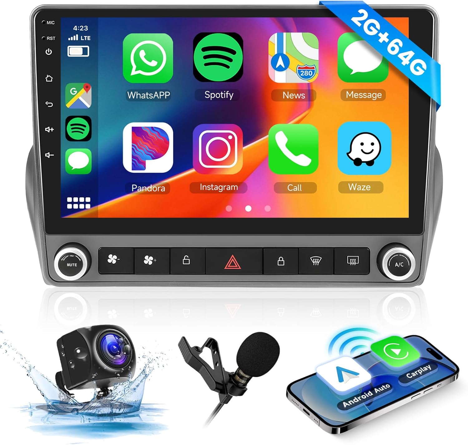Hodozzy 9 Inch Touch Screen Car Radio for Chevy Camaro 2008-2015