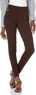 Women's Pull On Ankle Pant with Metal Tab - Compression Ponte Legging