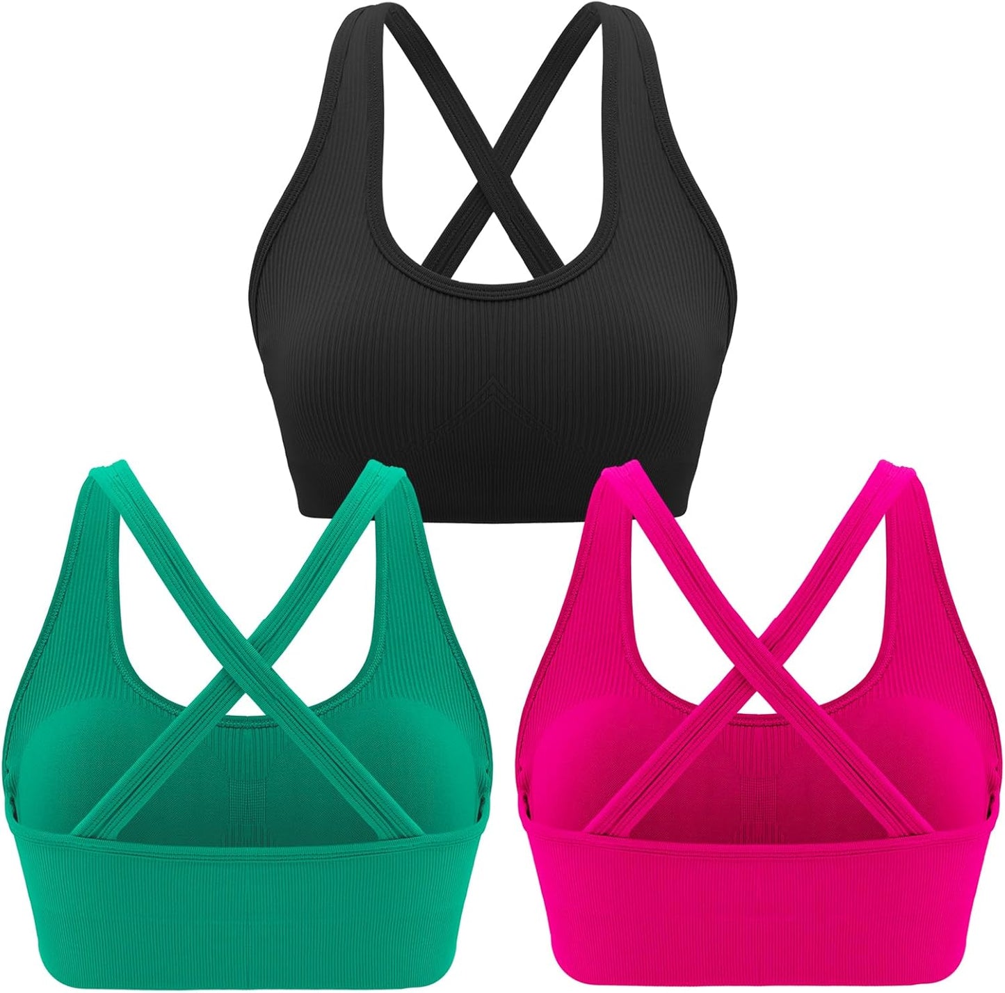 RUNNING GIRL High Support Sports Bra for Women with Criss-Cross Back