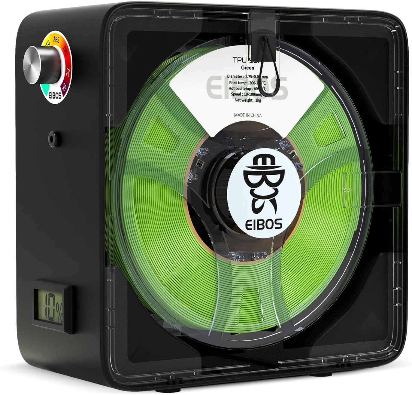 3D Printer Filament Dryer Box with Humidity Control & Fan