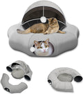 Multifunctional Cat Tunnel Bed with Cool Mat