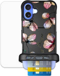 Scooch Wingmate iPhone 16 Plus Case with Dried Flowers - Card Holder