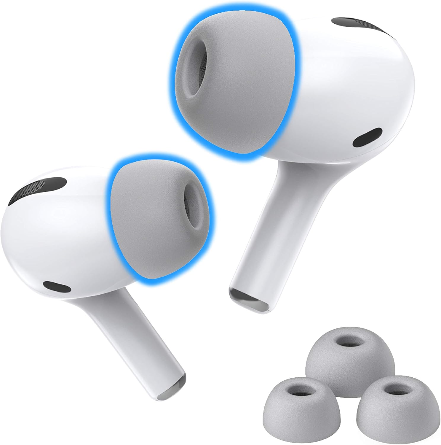 Memory Foam AirPods Pro Tips | Comfort + Security + Noise Cancellation | 3.0 Replacements