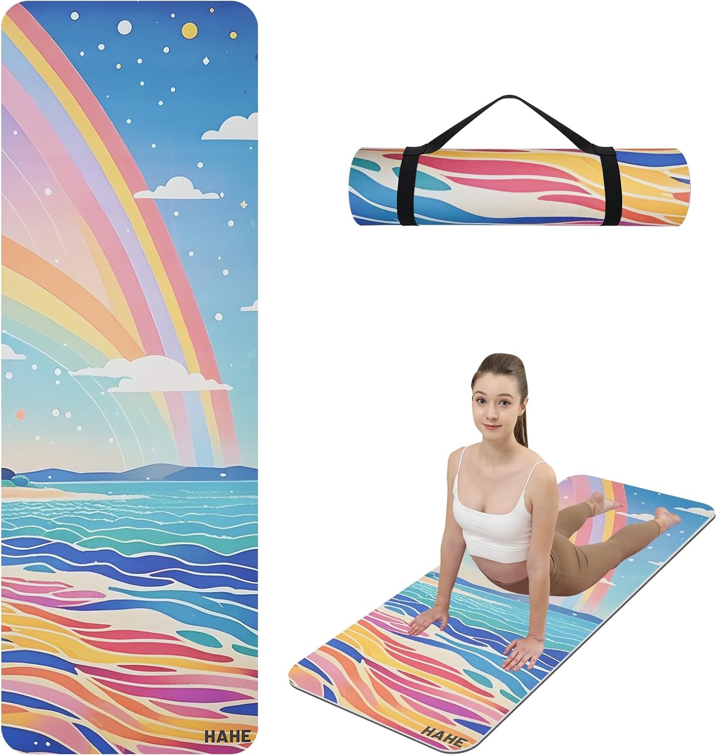 High Density Non-Slip Yoga Mat - 72 x 24 Perfect for All Workouts