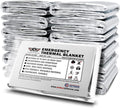 EVERLIT Survival Mylar Emergency Blanket, 12 Pack - Compact Heat