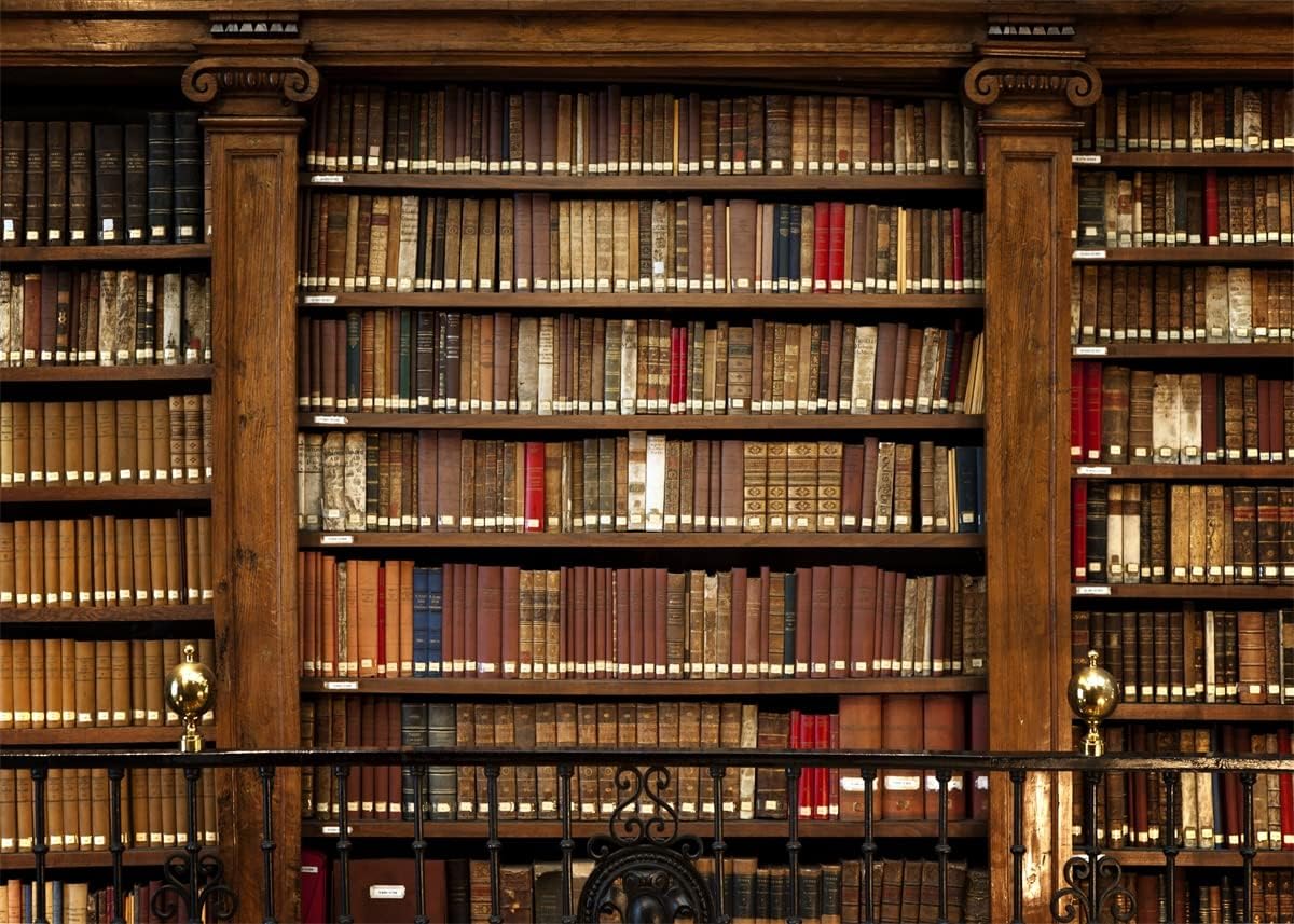 Vintage Bookshelf Backdrop for Stunning Photography and Decor