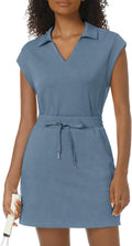 Womens Two Piece Skirt Sets Tennis Outfits Casual Cap Sleeve Lapel can