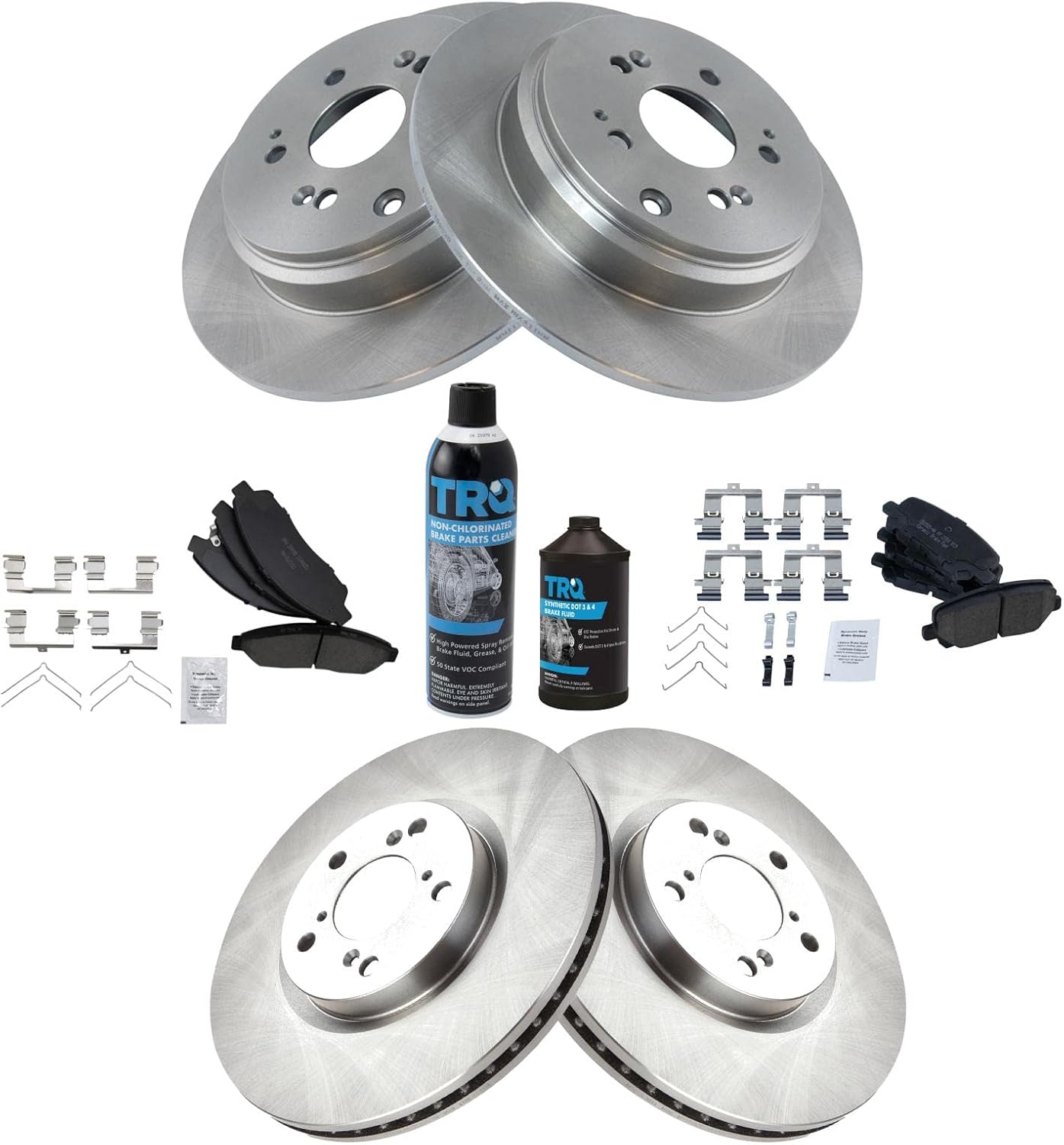TRQ Brake Pad & Rotor Kit for Acura MDX and Honda Pilot