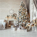 WOLADA White Christmas Backdrop 8x8 ft - Festive Photo Background