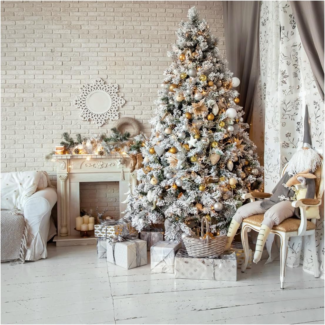 WOLADA White Christmas Backdrop for Stunning Holiday Photos