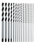 16Pcs Brad Point Wood Drill Bit Set 12 in Extra Long - Precision Holes