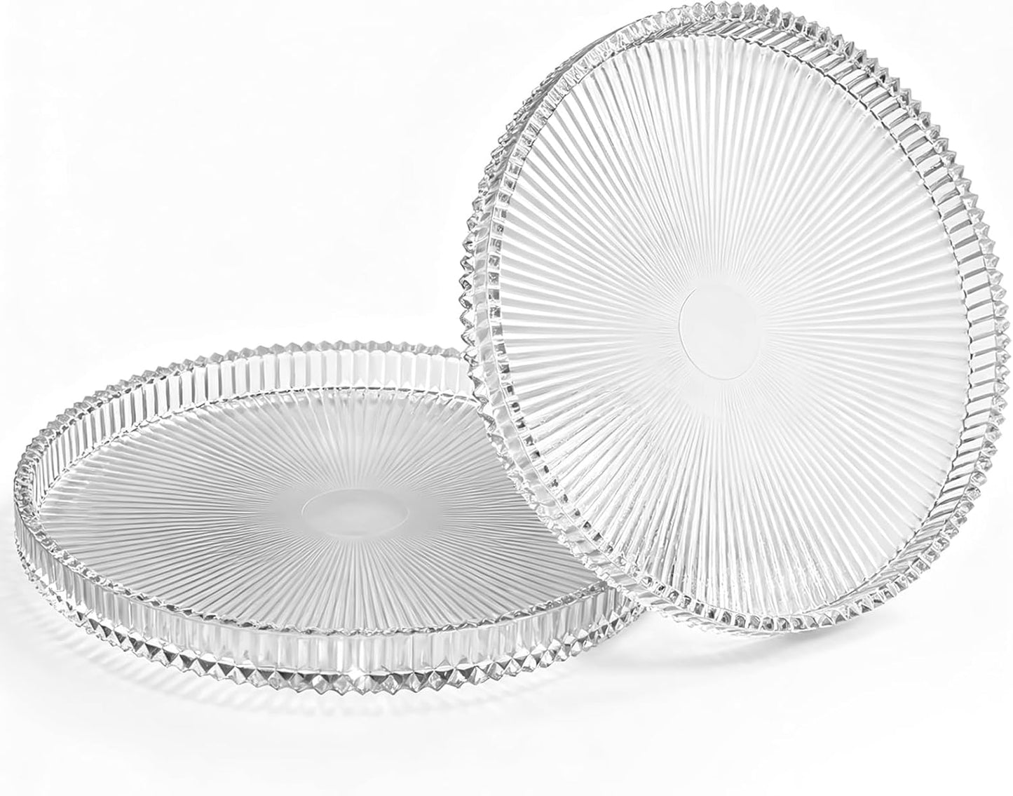 Round Glass Serving Trays for Breakfast and Home Decoration