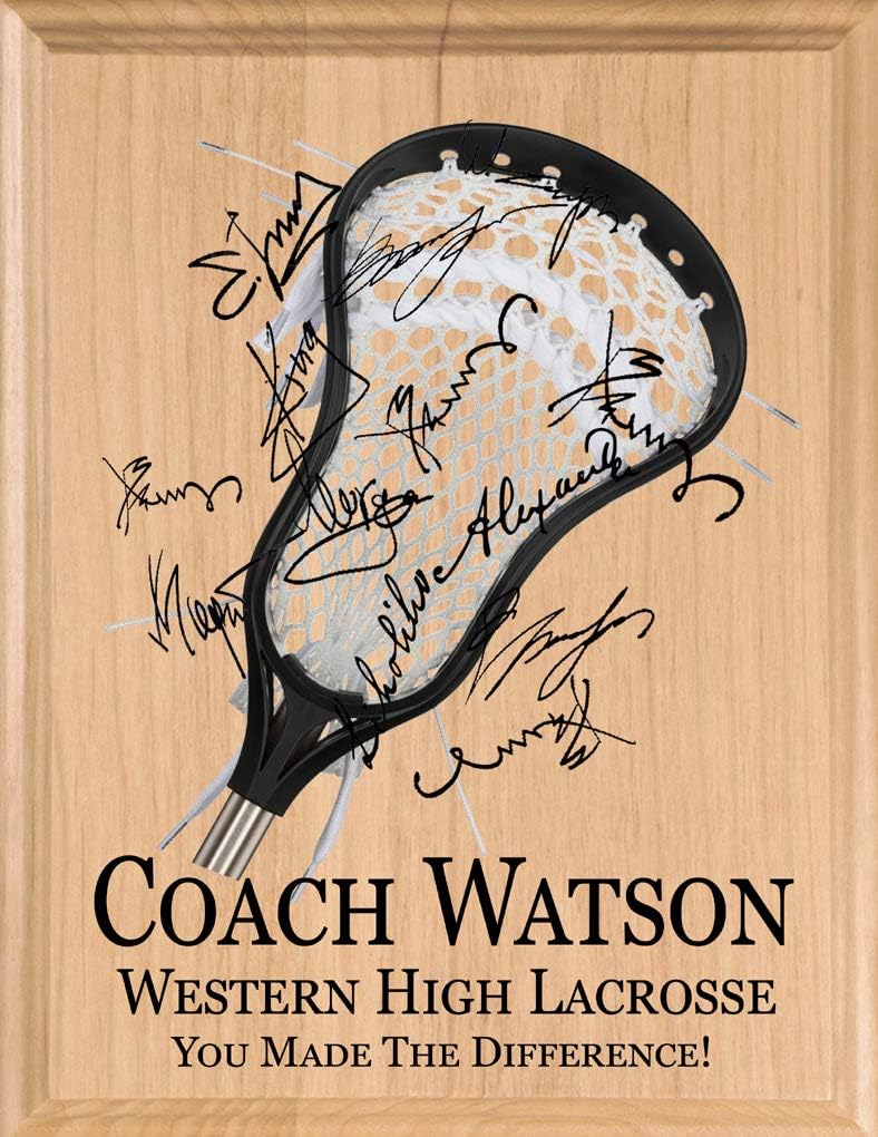 Personalized Lacrosse Coach Gift Plaque for Coaches Trophy Award