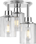Semi Flush Mount Ceiling Light, 3-Light Close to Ceiling Fixture