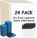 MaxGear Small White Board 24 Pack 9in x 12in - Classroom Lapboards
