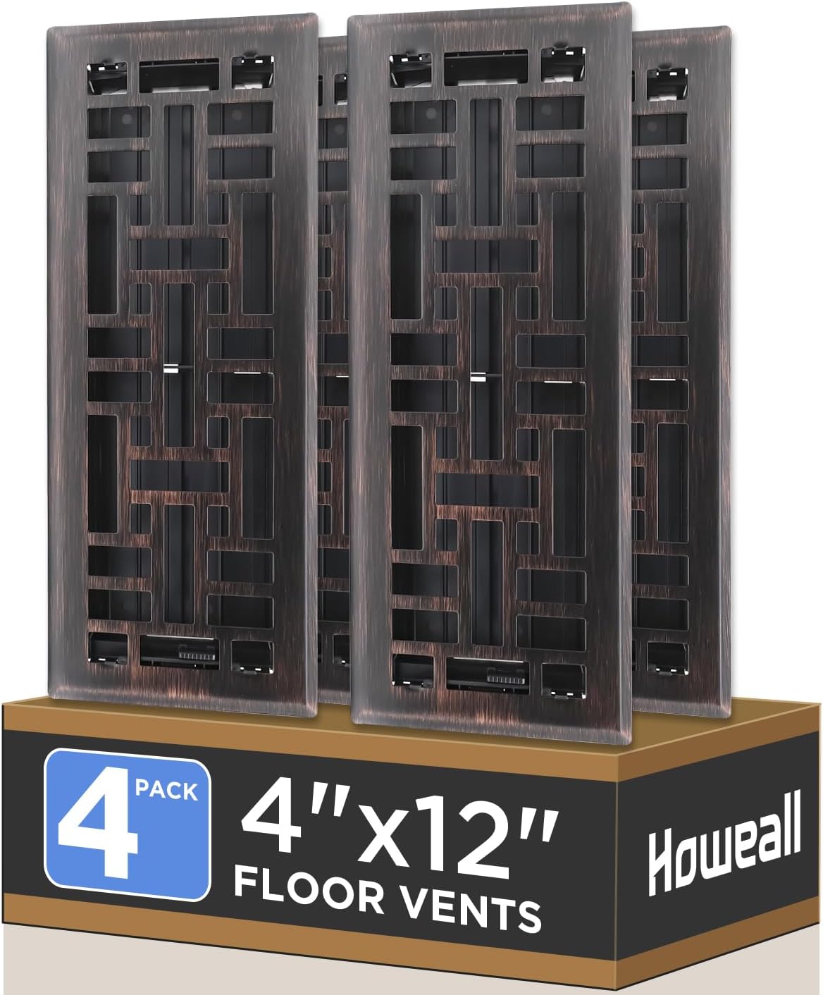 4x12 Inches Heavy Duty Walkable Floor Register Covers - Durable