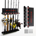 2 Pack Vertical Fishing Rod Holder for Garage - Holds Up to 12 Rods