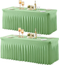 Spandex Sage Green Fitted Table Cloth for 6ft Rectangle Tables