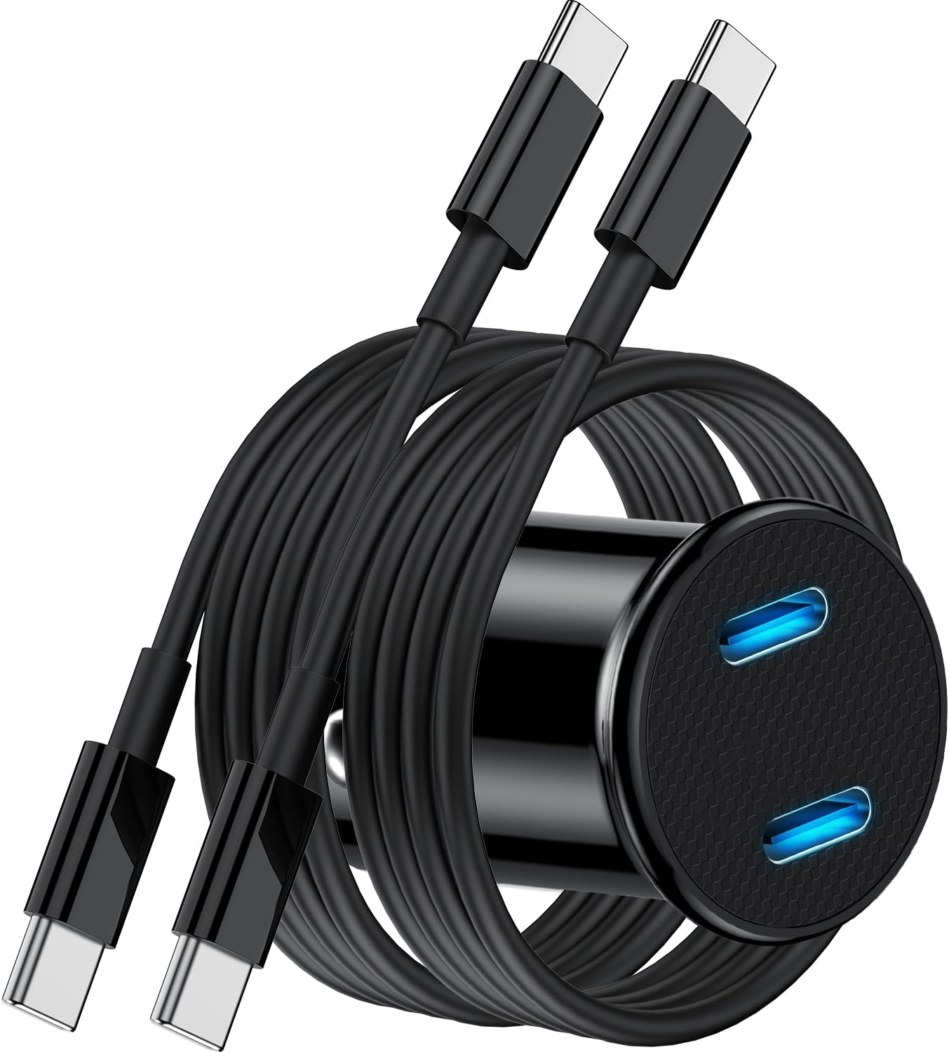 Kitminun Fast Dual USB C Car Charger for iPhone - Quick Charge on the Go!