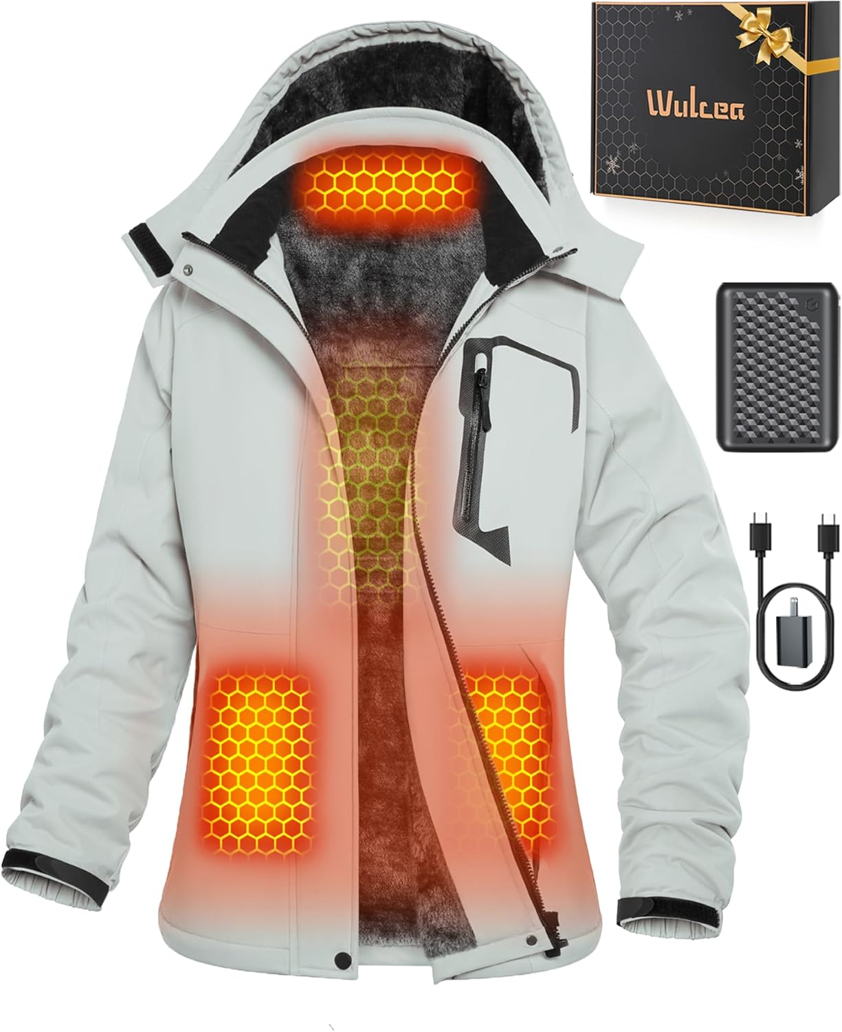 Wulcea Graphene Heated Jacket for Women with Large Battery Pack