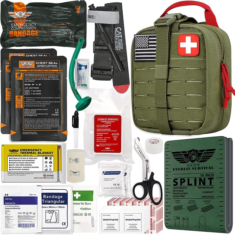 EVERLIT Advanced Emergency Trauma Kit for Outdoor Adventures
