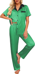 Ekouaer Women's Satin Pajama Set for Luxurious Sleepwear Comfort