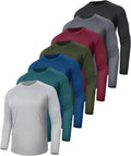 7 Pack Long Sleeve Shirts for Men - Quick Dry UPF 50 BOOJO