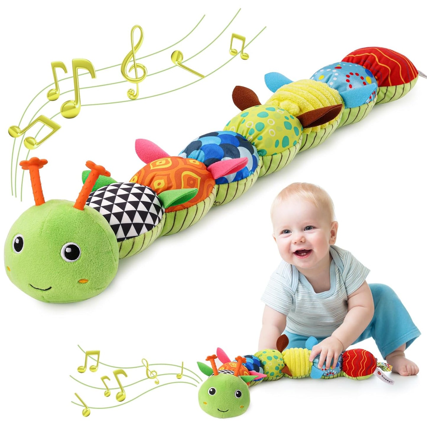 AWOTOY Caterpillar Baby Toy - Multi-Sensory Musical Fun!