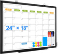 Dry Erase Calendar Whiteboard for Wall 24in x 18in - Double-Sided