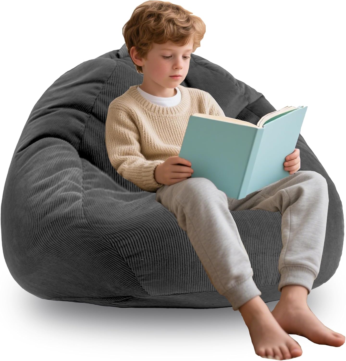 3FT Memory Foam Bean Bag Chairs for Kids and Teens Comfort