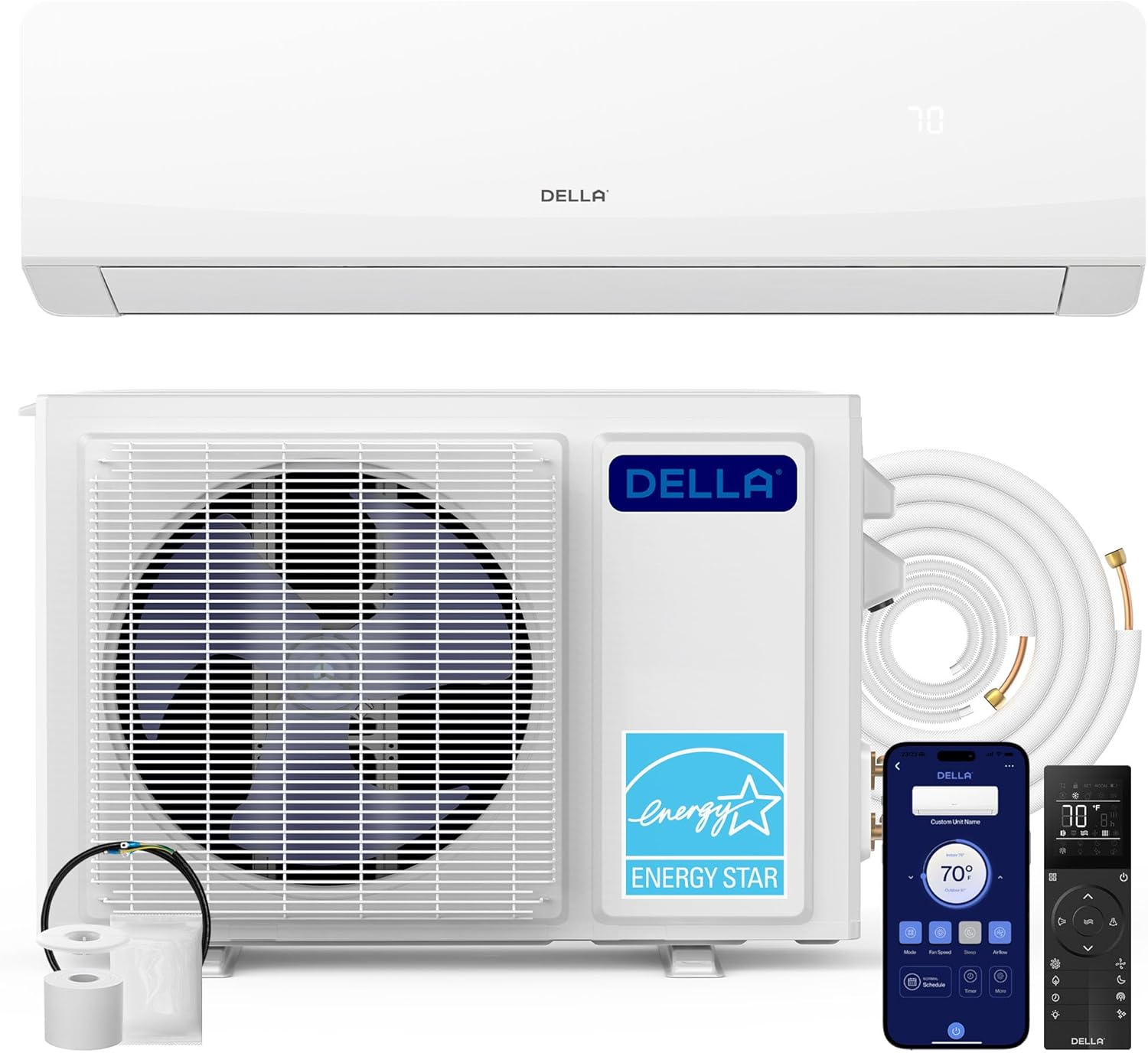 DELLA Serena 12000 BTU Mini Split AC & Heat Pump for Comfort