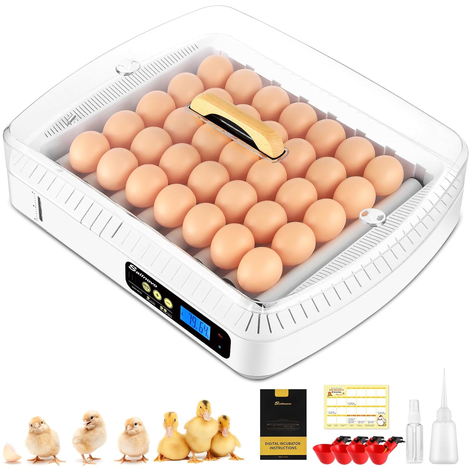 Sailnovo 35-65 Egg Incubator with Automatic Egg Turner