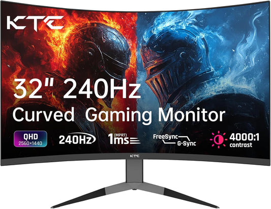 Immerse in Ultra-Smooth Gaming with KTC 32 240Hz Curved Monitor