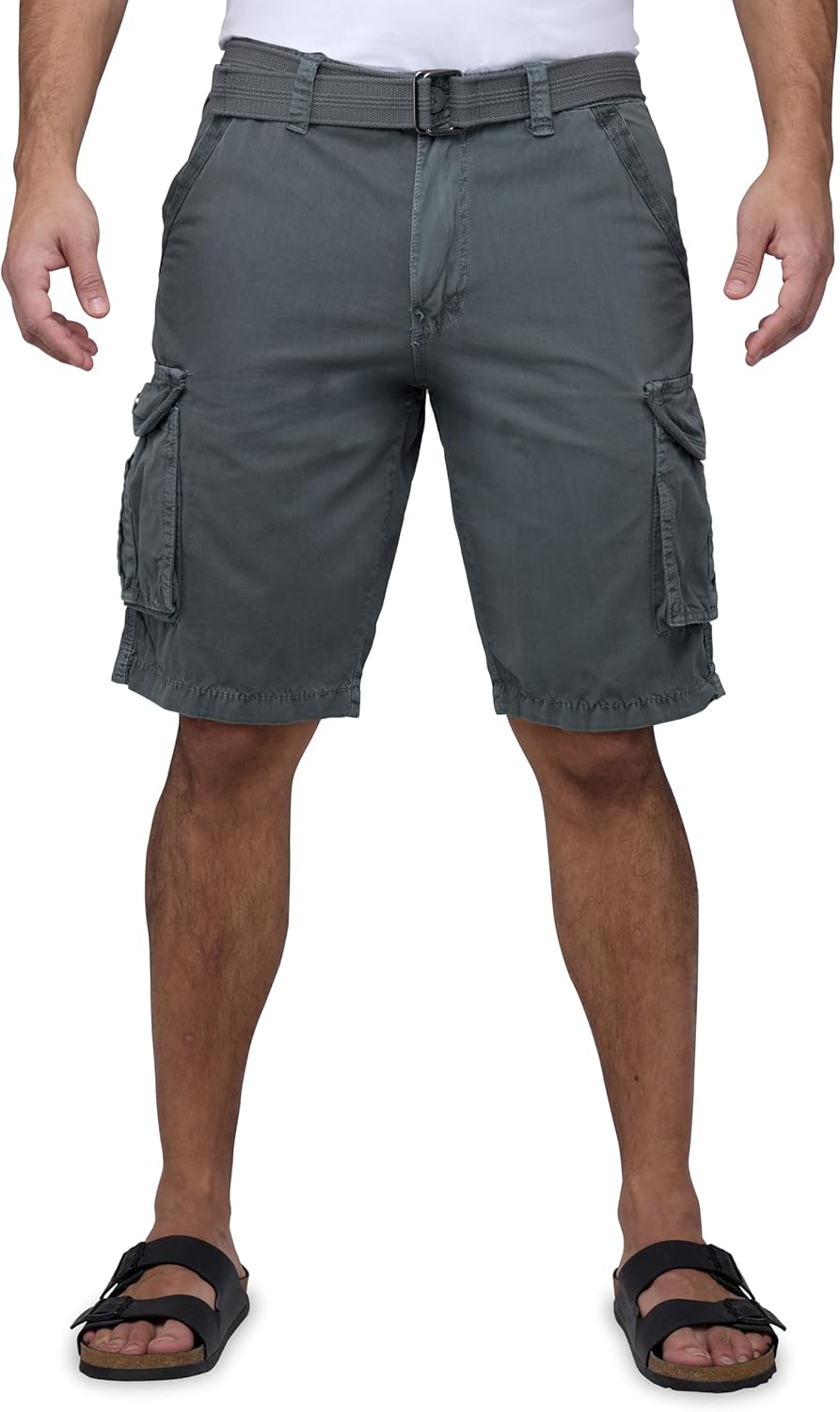 RAW X Mens Belted Cargo Shorts for Comfort and Style