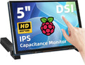 5 Inch Raspberry Pi Touchscreen 800x480 DSI IPS Display - Compact Pi