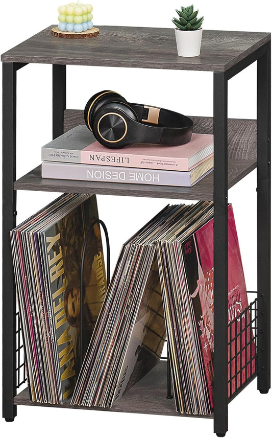 Stylish 3 Tier Record Player Stand for Vinyl Storage Solutions