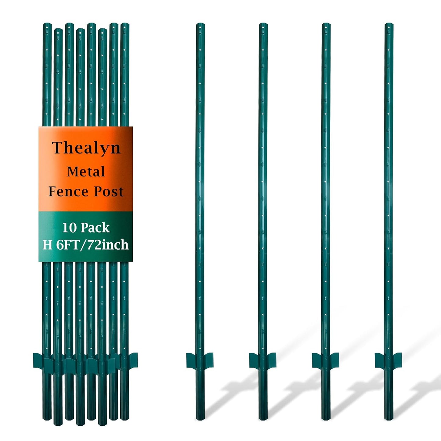 Sturdy 6 Feet Metal Fence Posts for Garden and Farm Use