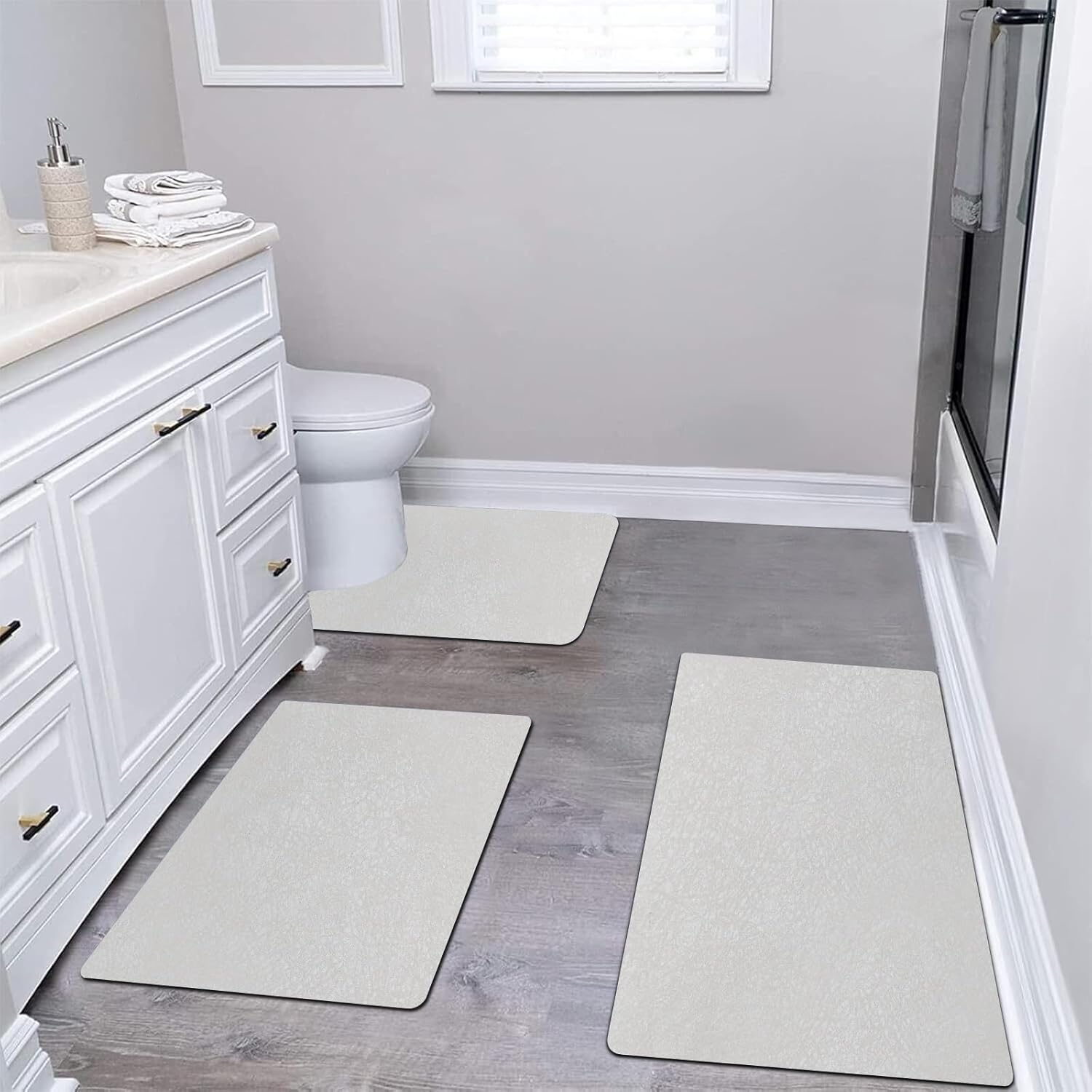 Diatomaceous Earth Bath Mat Set - Super Absorbent Quick Dry