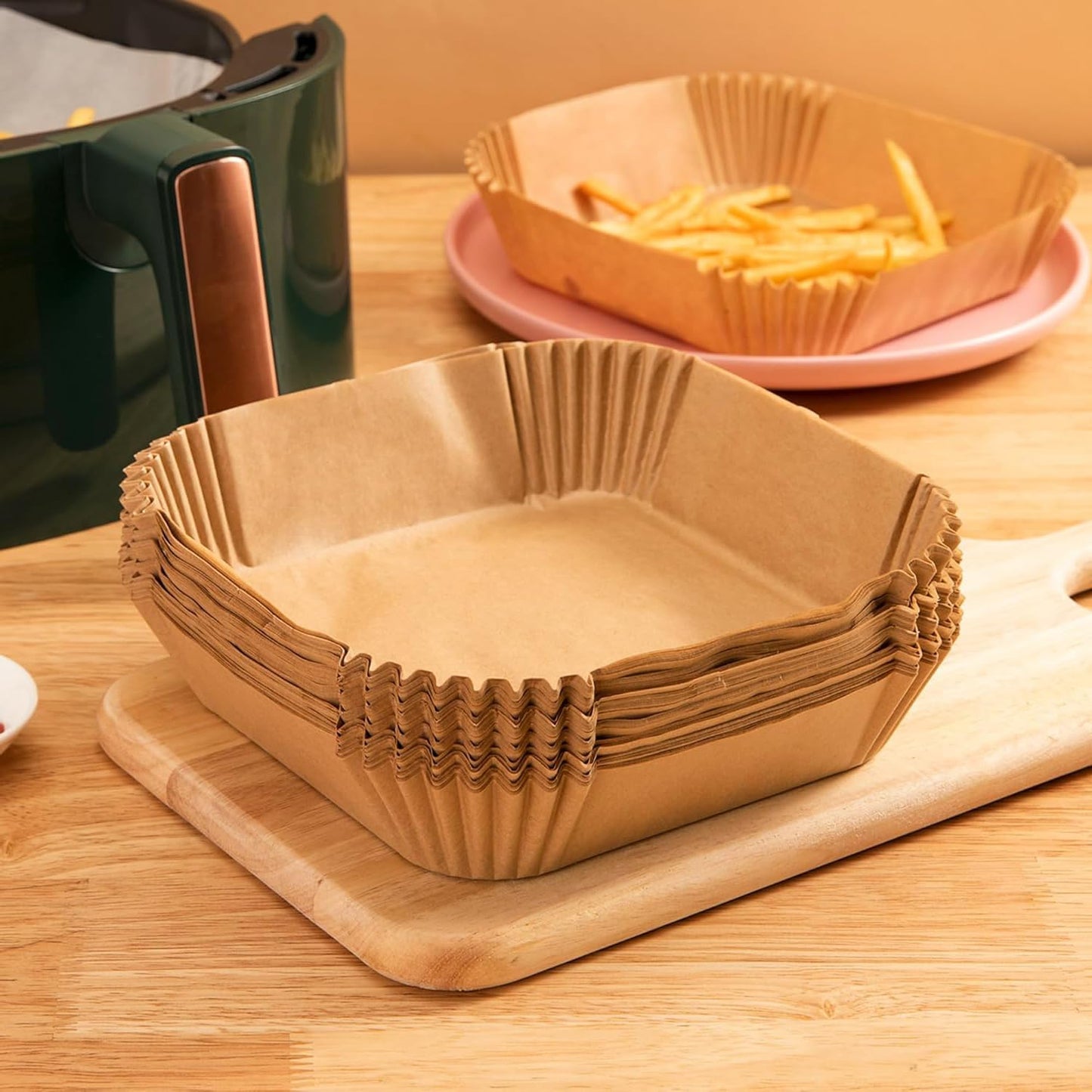 Non-Stick Airfryer Liners - 100 PCS 9 Inch Paper for Frying