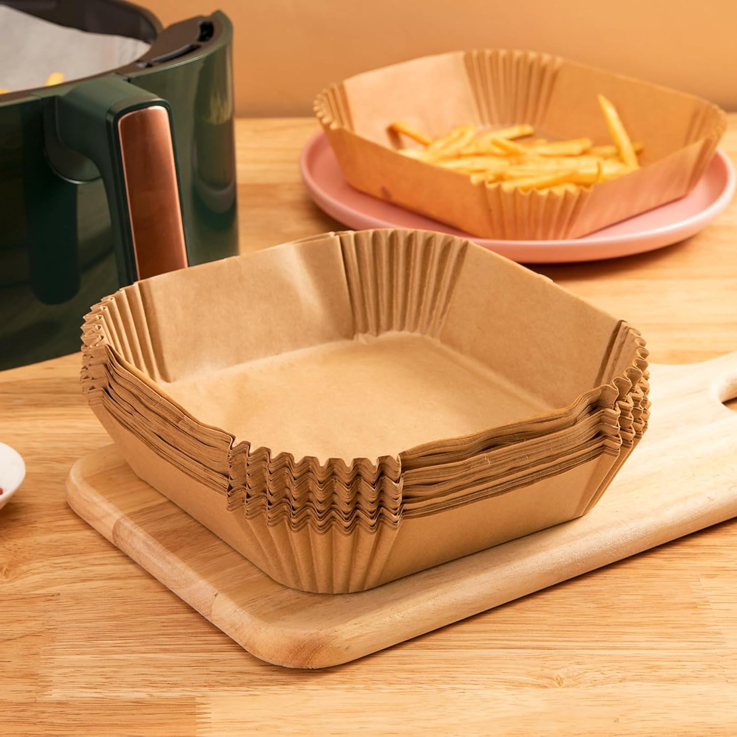 Non-Stick Airfryer Liners - 100 PCS 9 Inch Paper for Frying