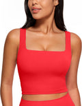CRZ YOGA Butterluxe Square Neck Crop Tank Top - Soft Support Sports