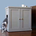 THE REFINED FELINE Cat Litter Box Enclosure Cabinet - Hidden Litter