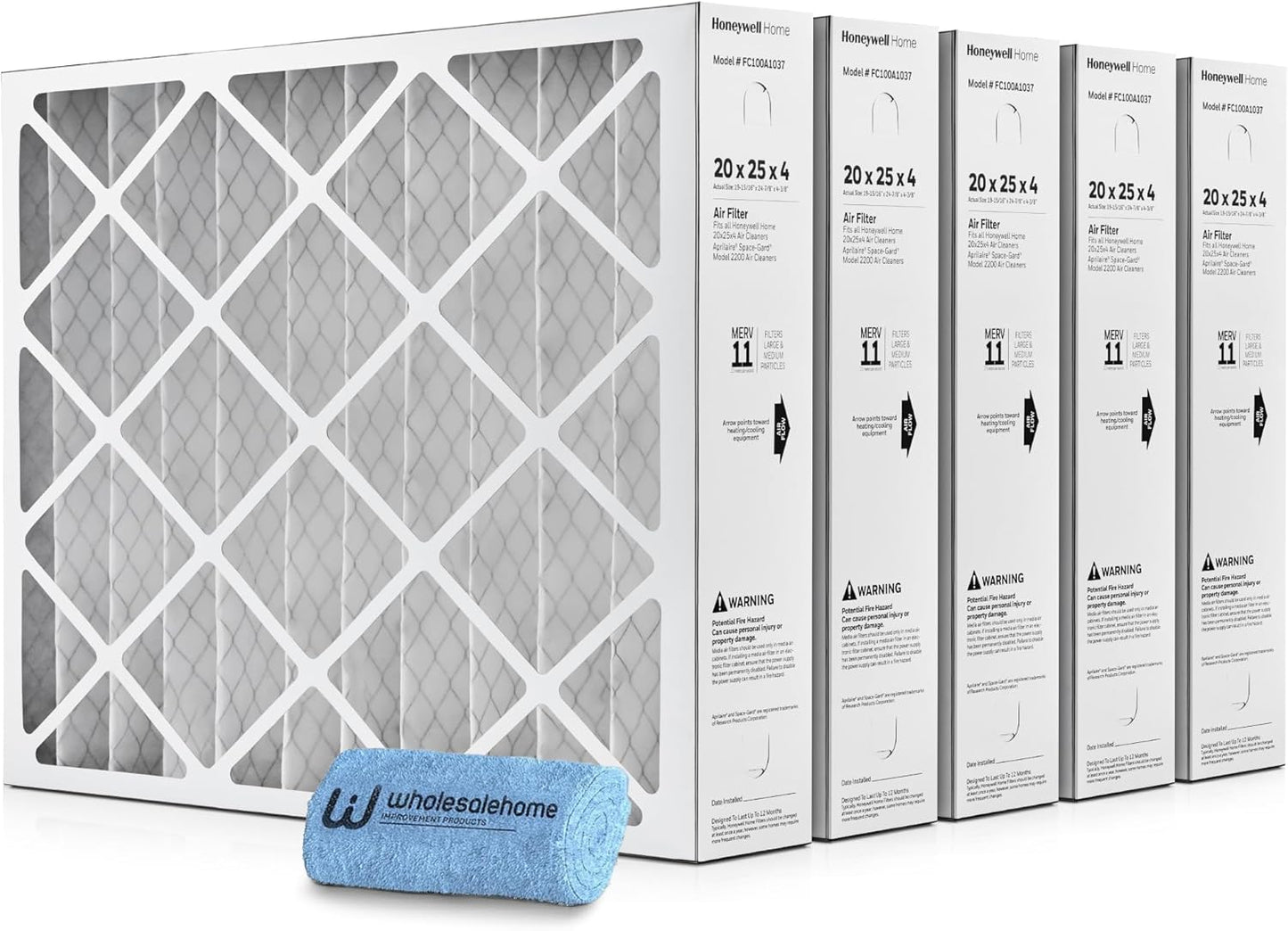 High-Efficiency Honeywell 20x25x4 Air Filter Replacement MERV 11