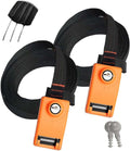 Lockable Tie Down Strap 2 Pack with 3 Steel Cables - 600lb Capacity