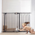 Extra Wide Safety Gate for Stairs 29.5-46.4 in - Auto Close Walk-Thru