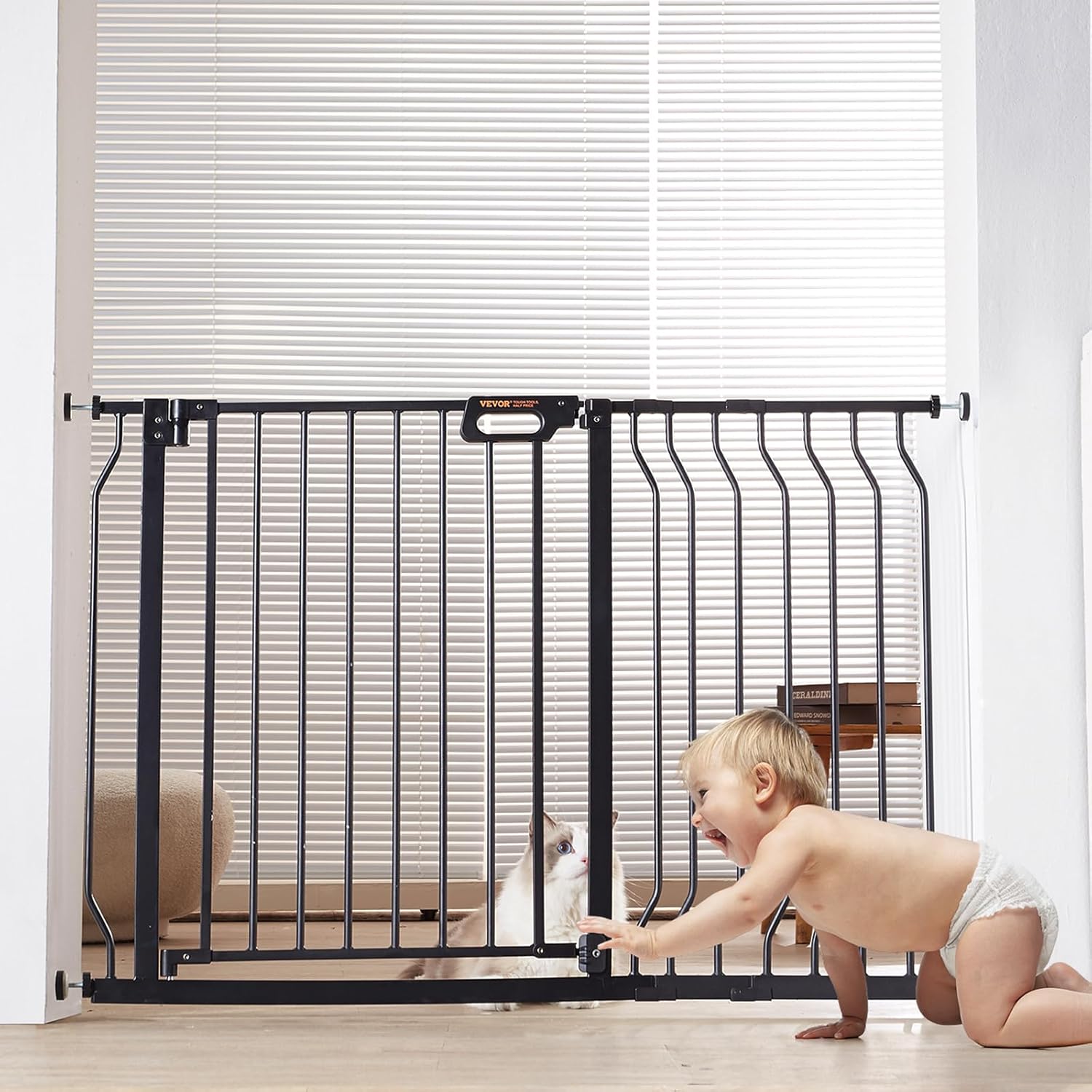 Extra Wide Safety Gate for Stairs - Easy Install Pet Gate