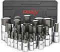 DISEN 32-Piece HEX Bit Socket Set - Chrome Vanadium & S2 Steel